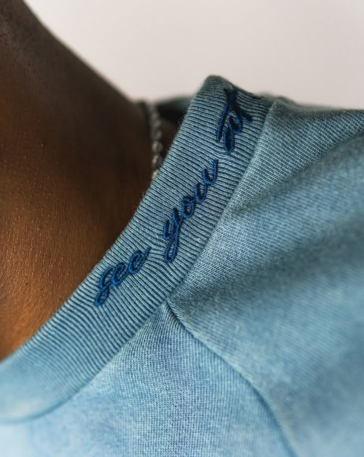 Embroidered collar detail